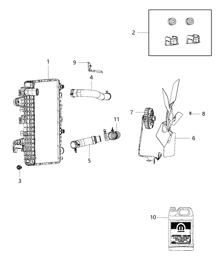 2015 Ram 5500 Radiator & Related Parts Diagram 2