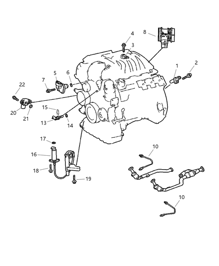 2004 Chrysler Crossfire Screw Diagram for 5103041AA