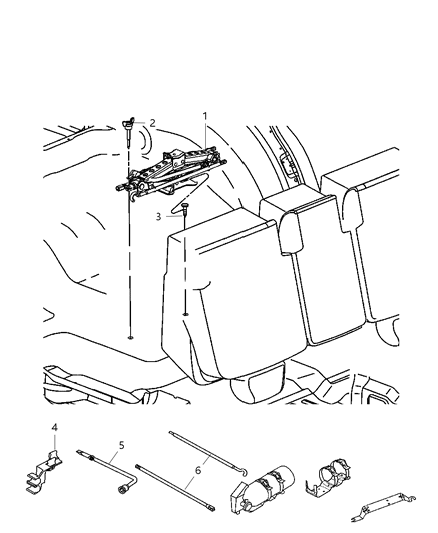 2009 Chrysler Aspen Jack Assembly Diagram