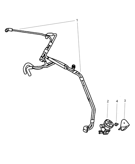 2002 Chrysler PT Cruiser Emission Control Vacuum Harness Diagram