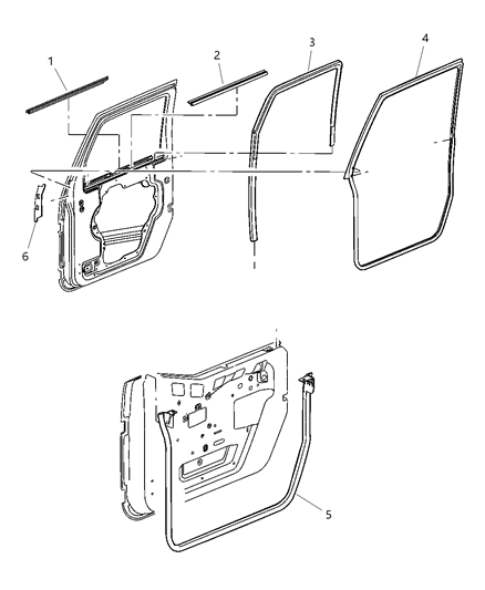 2018 Jeep Wrangler WEATHERSTRIP-Door To Body Diagram for 55395274AW