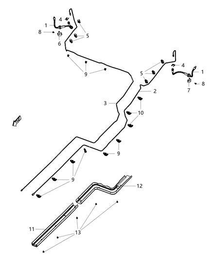 2018 Jeep Cherokee Line-Brake Diagram for 68175256AD