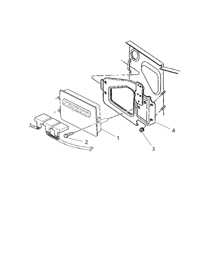 2007 Dodge Ram 3500 Powertrain Control Generic Module Diagram for 5094606AB