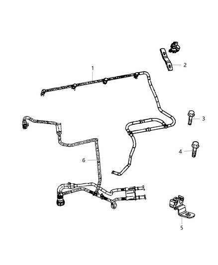 2021 Ram ProMaster 3500 Fuel Lines/Tubes, Front Diagram