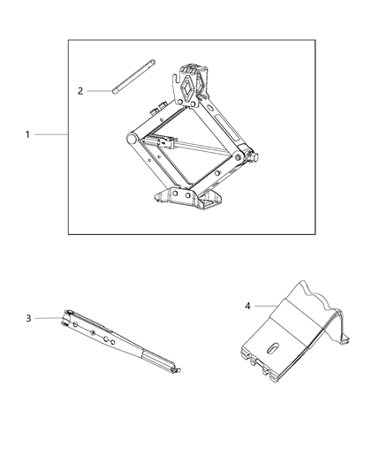 2016 Chrysler 200 Jack Assembly & Tools Diagram