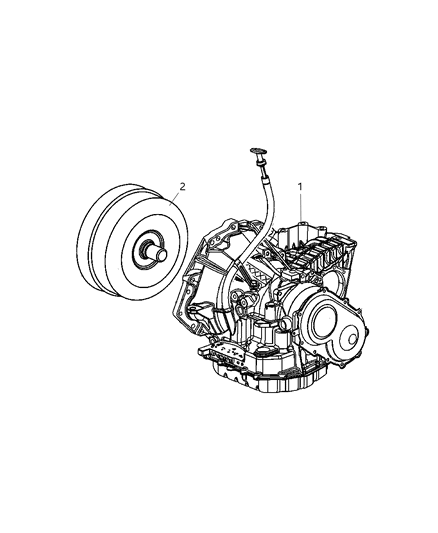 2004 Chrysler PT Cruiser Trans Pkg-With Torque Converter Diagram for 5093424AC