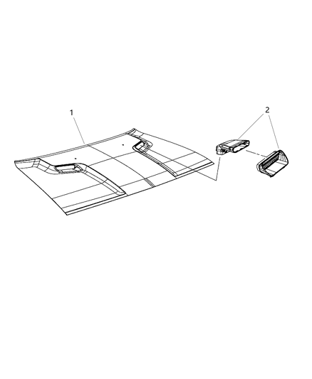 2010 Dodge Challenger Hood & Related Parts Diagram