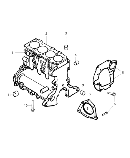 2015 Dodge Journey DOWEL Pin Diagram for 68122708AA