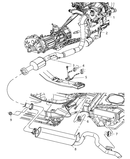 2005 Jeep Liberty Converter-Exhaust Diagram for 52129140AC