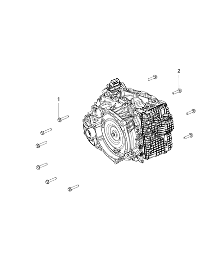 2016 Chrysler 200 Mounting Bolts Diagram 1