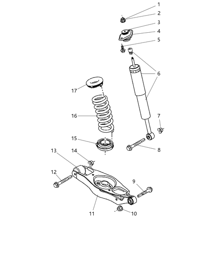 2005 Dodge Magnum Rear Shocks, Spring Link Diagram