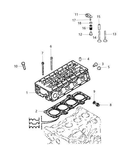 2021 Ram ProMaster 3500 Gasket-Cylinder Head Diagram for 68098534AA