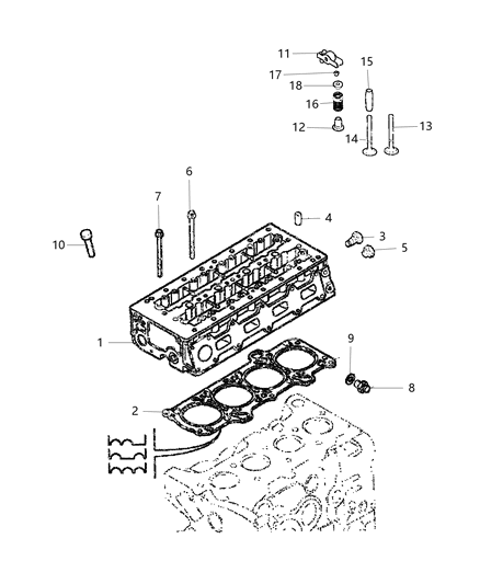 2021 Ram ProMaster 3500 Cylinder Heads Diagram 1