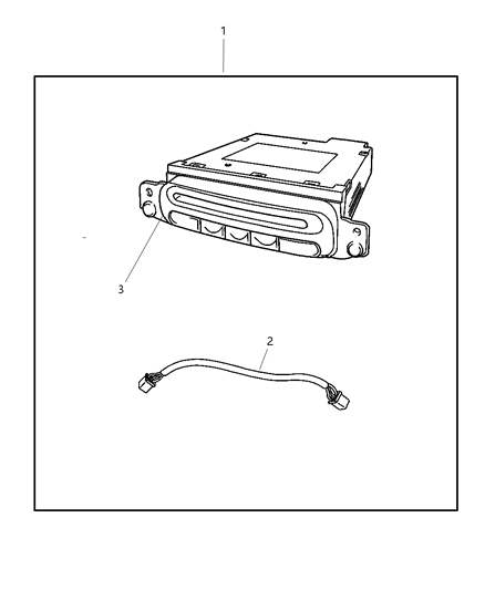 2007 Chrysler Town & Country Player Kit - CD Changer - 6 Disc Diagram