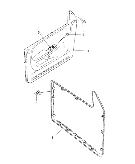 1998 Dodge Ram 1500 Front Door Trim Panel Diagram