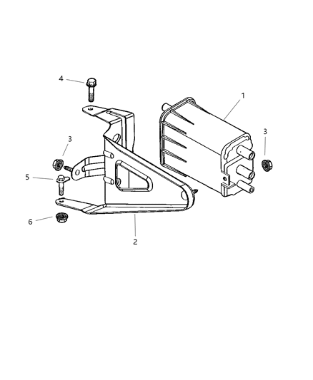 2001 Dodge Durango Bracket-Vapor CANISTER Diagram for 53031735AA