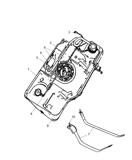 2009 Chrysler PT Cruiser Filter-Leak Detection Pump Diagram for 5273821AA