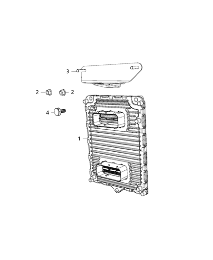 2020 Dodge Challenger Engine Controller Module Diagram for 68434939AA