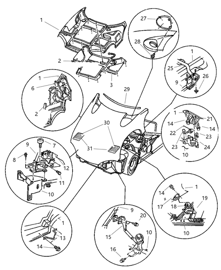 1999 Dodge Viper Shield-Heat Diagram for 4848025AB