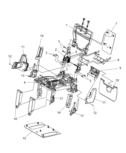 2009 Chrysler Town & Country Holder-Grocery Bag Diagram for 1JX121S3AA