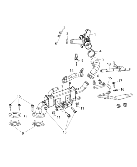 2017 Dodge Durango Valve-EGR Diagram for 5281256AE