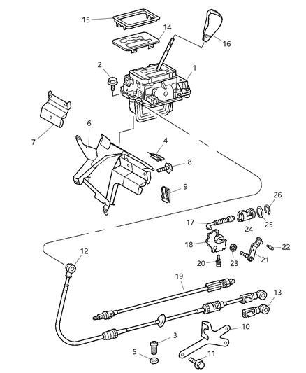 2005 Dodge Sprinter 2500 Gear Shift Control Diagram