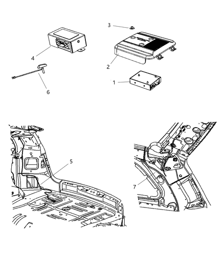 2008 Chrysler Pacifica Receiver-Satellite Diagram for 56040995AB