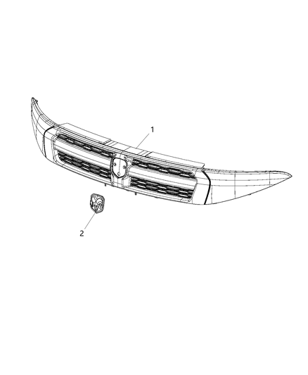 2018 Ram ProMaster City Grille Diagram