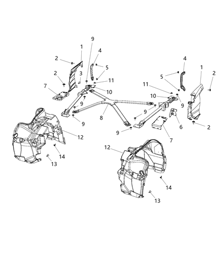 2017 Dodge Viper Cover-Hinge Diagram for 68202419AE