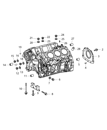 2009 Jeep Grand Cherokee Seal Diagram for 5104626AA