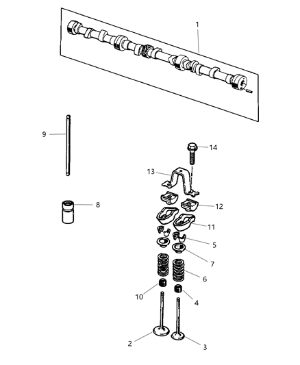 2006 Jeep Wrangler Camshaft & Valves Diagram 2