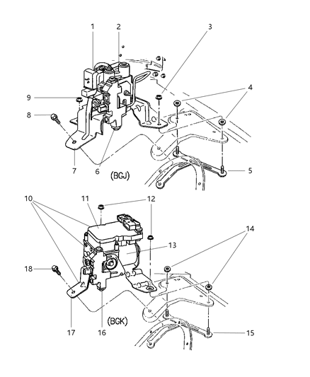 2000 Dodge Ram 3500 Abs Control Module Diagram for 5015529AC