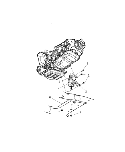 2005 Chrysler Pacifica Mount, Rear Engine Diagram