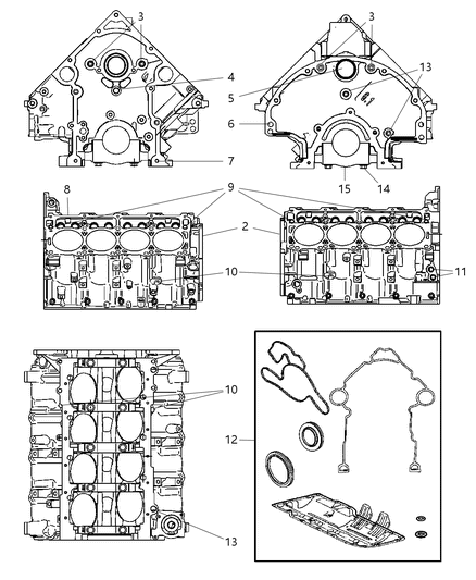 2007 Dodge Ram 3500 Cab Chassis Cylinder Block And Hardware Diagram 1