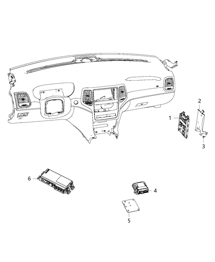 2018 Jeep Grand Cherokee Module-TELEMATICS Diagram for 68379838AA