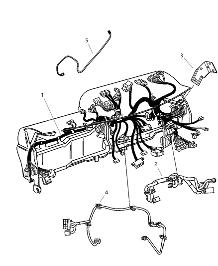 2007 Dodge Ram 1500 Wiring-Instrument Panel Diagram for 56055274AE