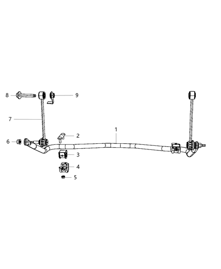 2015 Ram 4500 Stabilizer Bar - Rear Diagram