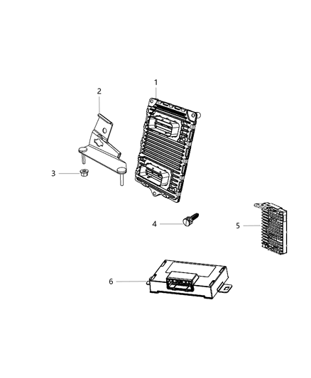 2015 Dodge Charger Engine Controller Module Diagram for 5150872AF