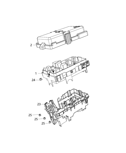 2020 Chrysler Voyager Modules, Engine Compartment Diagram 6