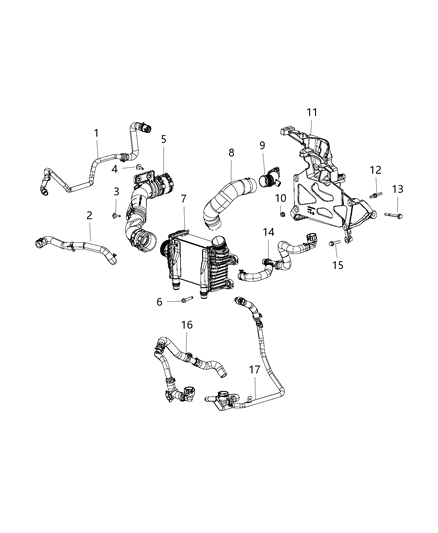 2019 Jeep Wrangler Charge Air Cooler Liquid Cooled Diagram