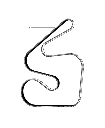 2009 Dodge Durango Belts, Serpentine & V-Belts Diagram 2