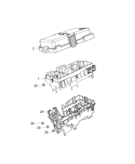 2020 Chrysler Voyager Modules, Engine Compartment Diagram 11