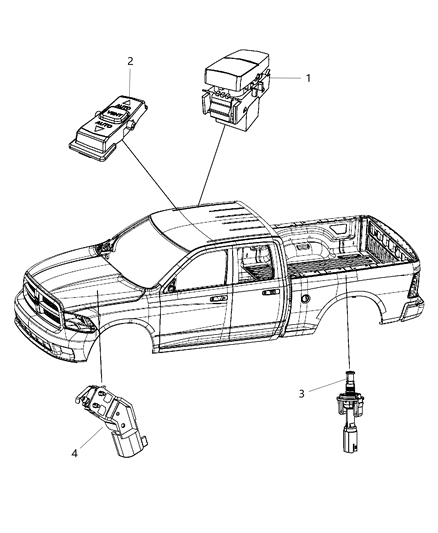 2011 Ram 1500 Switches Body Diagram