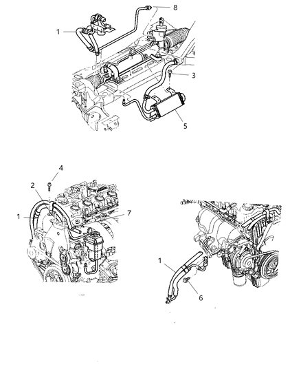 2003 Dodge Neon Power Steering Hoses Diagram 2