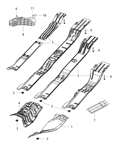 2010 Dodge Ram 2500 Shield-Heat Diagram for 68054977AA