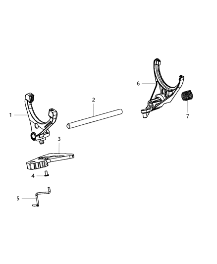 2019 Ram 2500 Fork & Rail Diagram 1