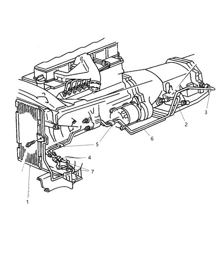 2000 Dodge Ram 3500 Regular Cab Transmission Auxiliary Oil Cooler Diagram 2