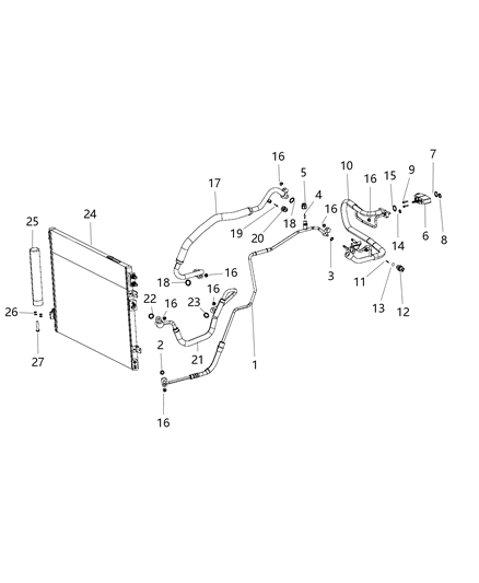 2020 Dodge Charger A/C Plumbing Diagram 1