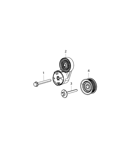 2017 Dodge Challenger Pulley & Related Parts Diagram 1