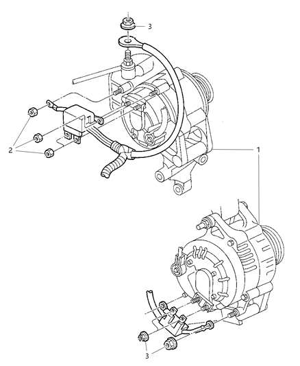 2003 Dodge Durango ALTERNATR Diagram for R6029915AA